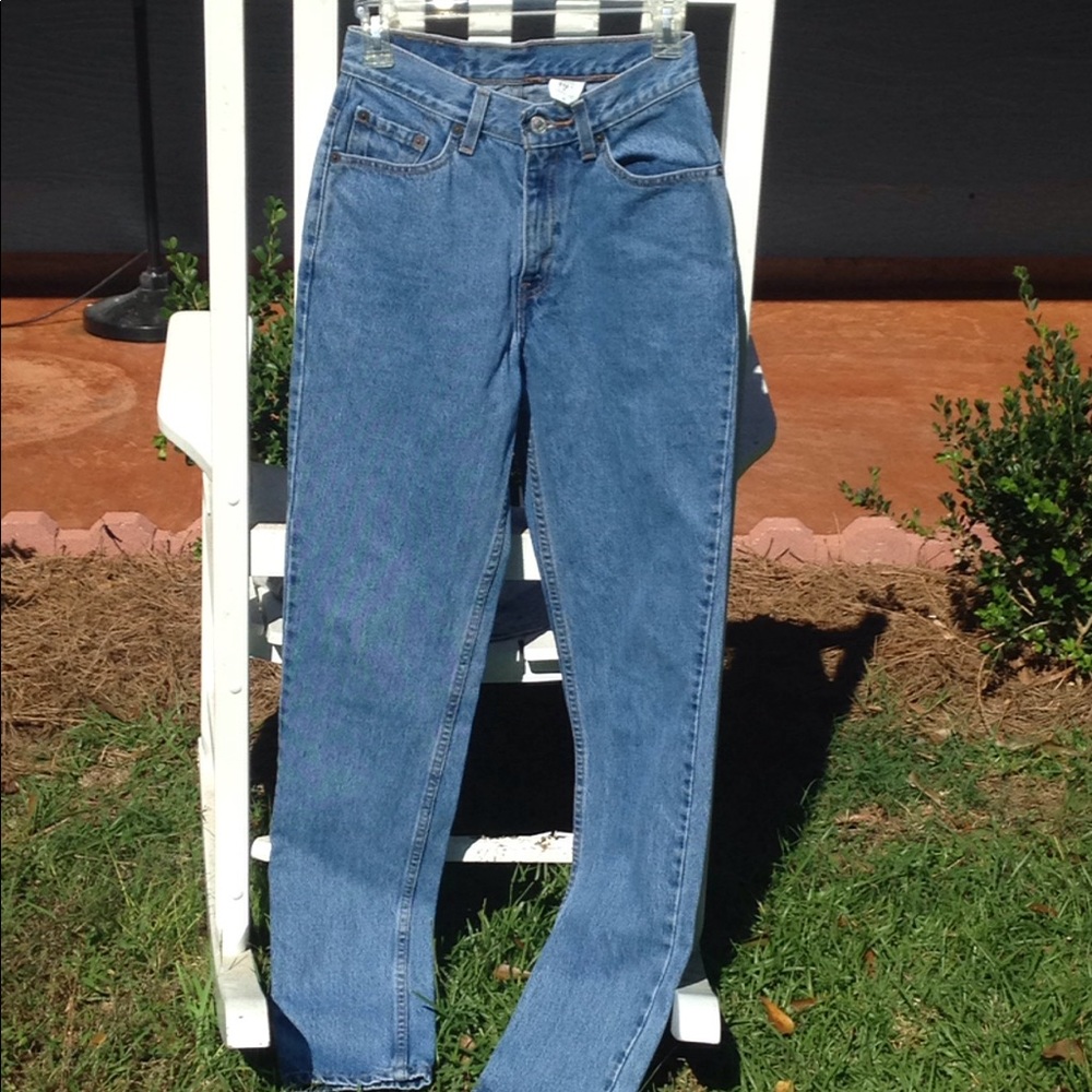 Levi's 512 slim fit blue skinned vintage jeans